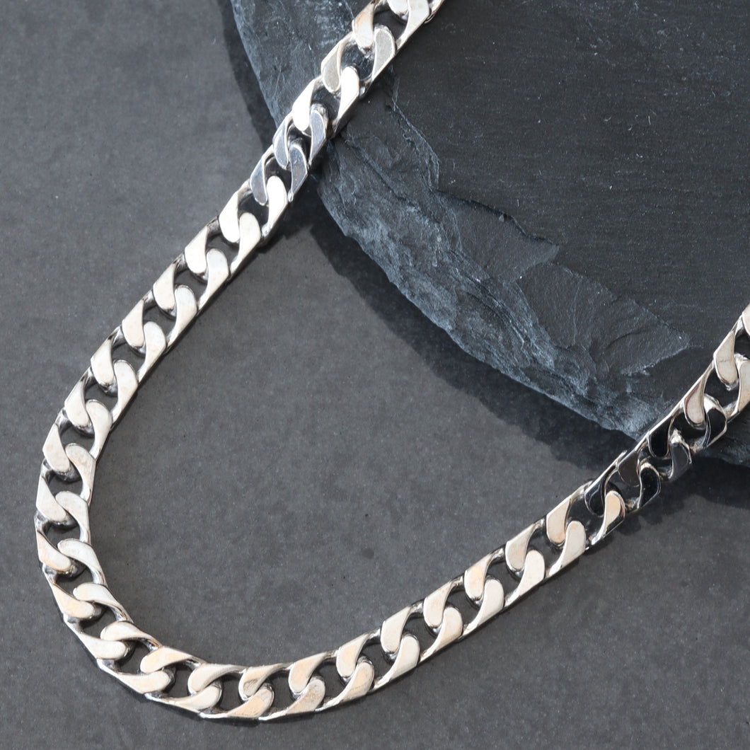 4mm High Polished Curb Link Chain