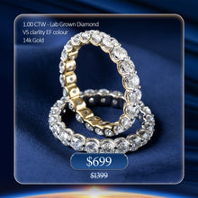 Load image into Gallery viewer, 1.00CTW LAB U- Prong Set Eternity Band
