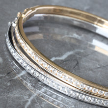 Load image into Gallery viewer, 1.20ctw Channel Set Forefront Open Hinged Lab Diamond Bangle
