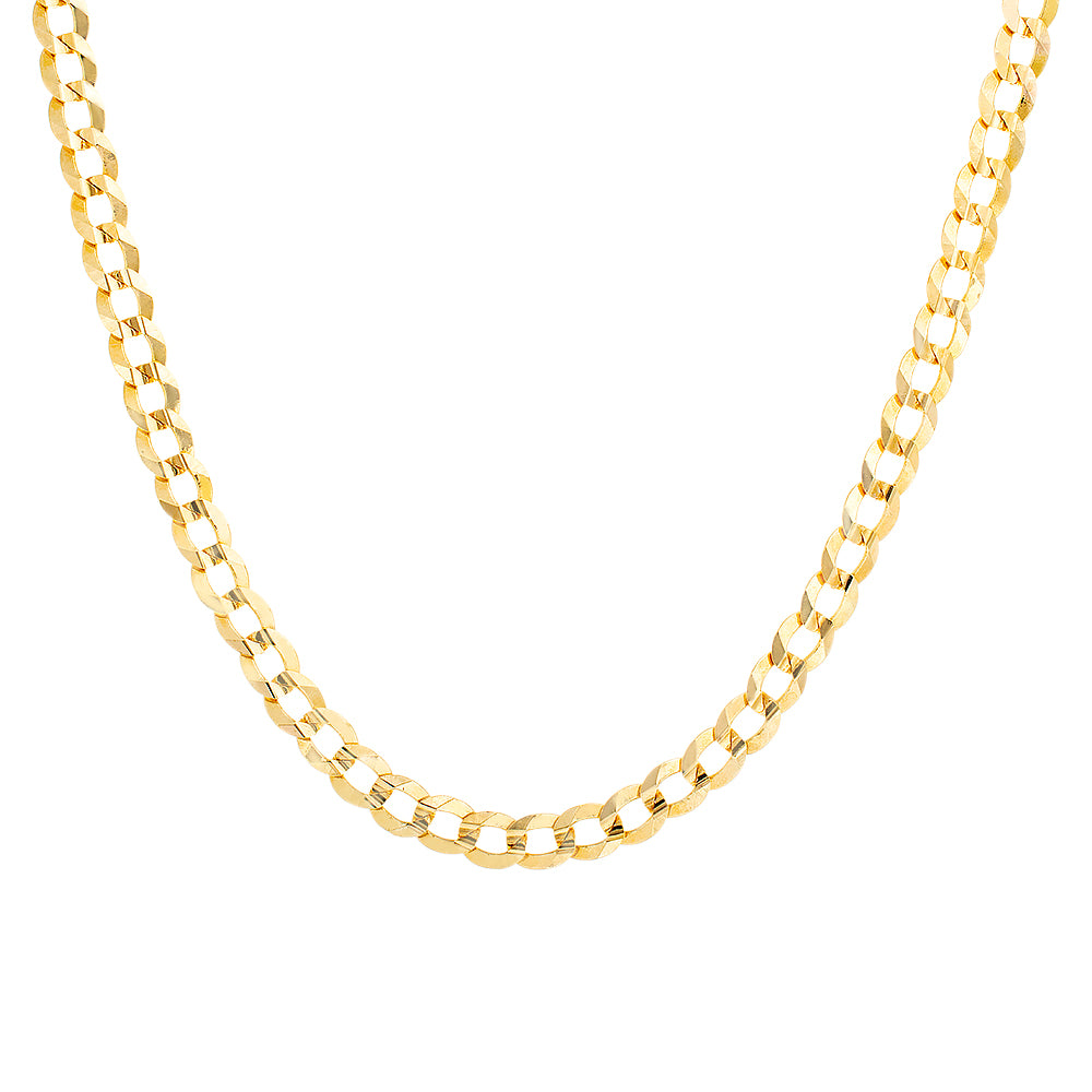 3.50mm Solid Beveled Edge Curb Link Chain