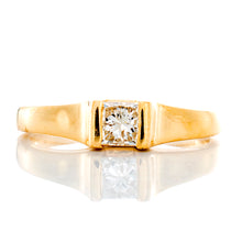 Load image into Gallery viewer, RING GY 14K 0.35CT PRINCESS CUT DIAMOND SOLITAIRE VERTICAL CHANNEL SET
