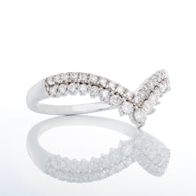 Load image into Gallery viewer, 0.36ctw Two Row Chevron Diamond Band
