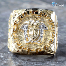 Load image into Gallery viewer, Raised Center Versace Medusa Head W/ Greek Key Shoulders
