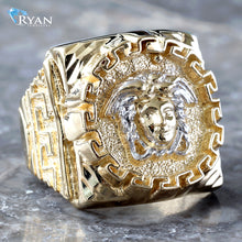 Load image into Gallery viewer, Raised Center Versace Medusa Head W/ Greek Key Shoulders
