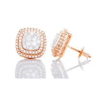 Load image into Gallery viewer, 1.00ctw Imperial Cluster Diamond Halo Studs
