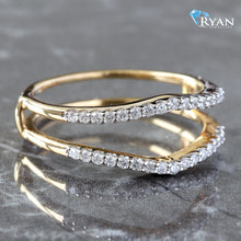 Load image into Gallery viewer, RING GY 14K 0.25CTW DAINTY DIAMOND PRONG SET CONTOURING RING GUARD
