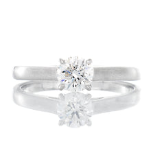 Load image into Gallery viewer, 0.50ct Round Solitaire Upswept High Polished Shoulders
