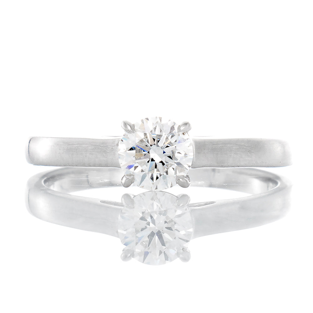 0.50ct Round Solitaire Upswept High Polished Shoulders