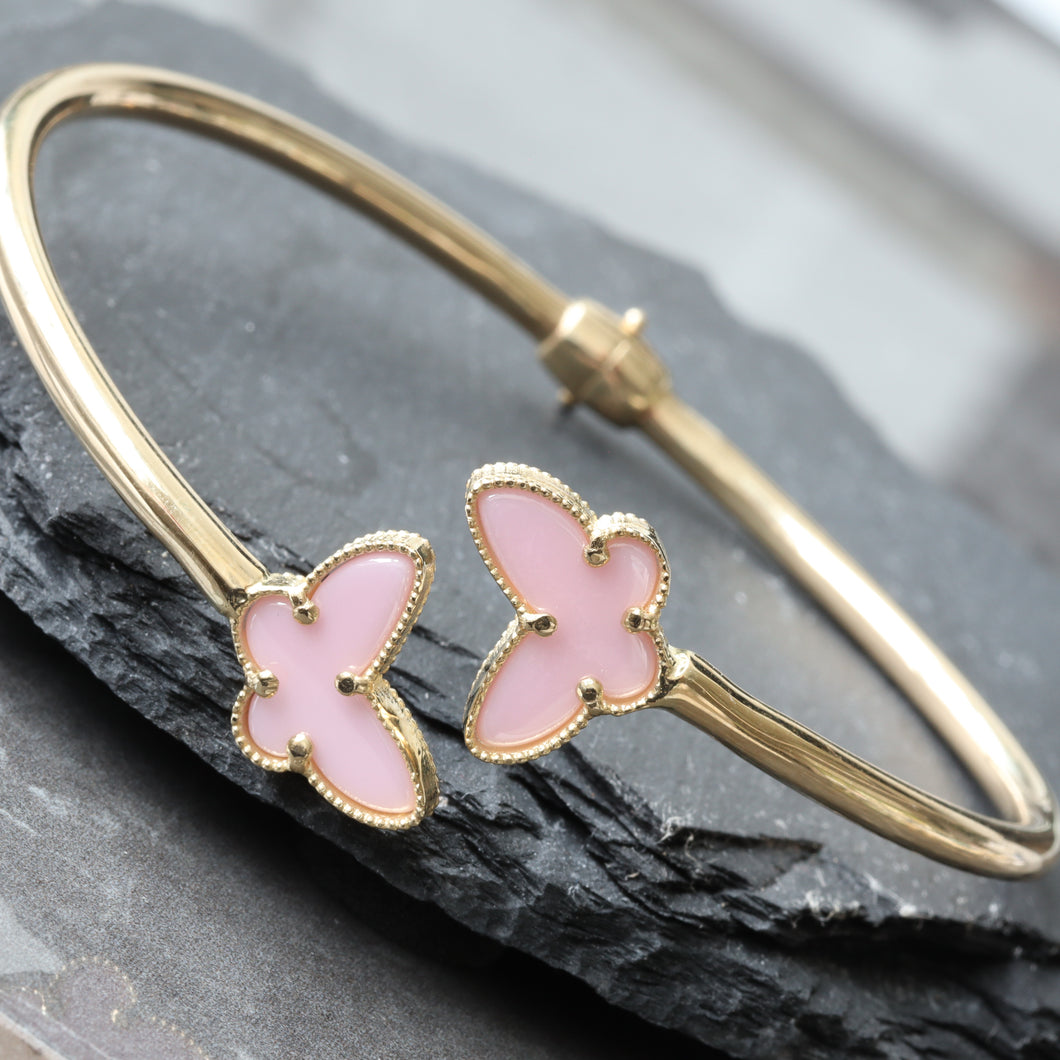 Pink Butterfly Bangle