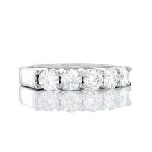 Load image into Gallery viewer, 1.00ctw Lab Diamond Five Round Brilliant Shared Prong Set Band
