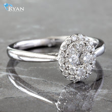 Load image into Gallery viewer, 0.50CTW Natural High Polished Oval Diamond Cluster Ring
