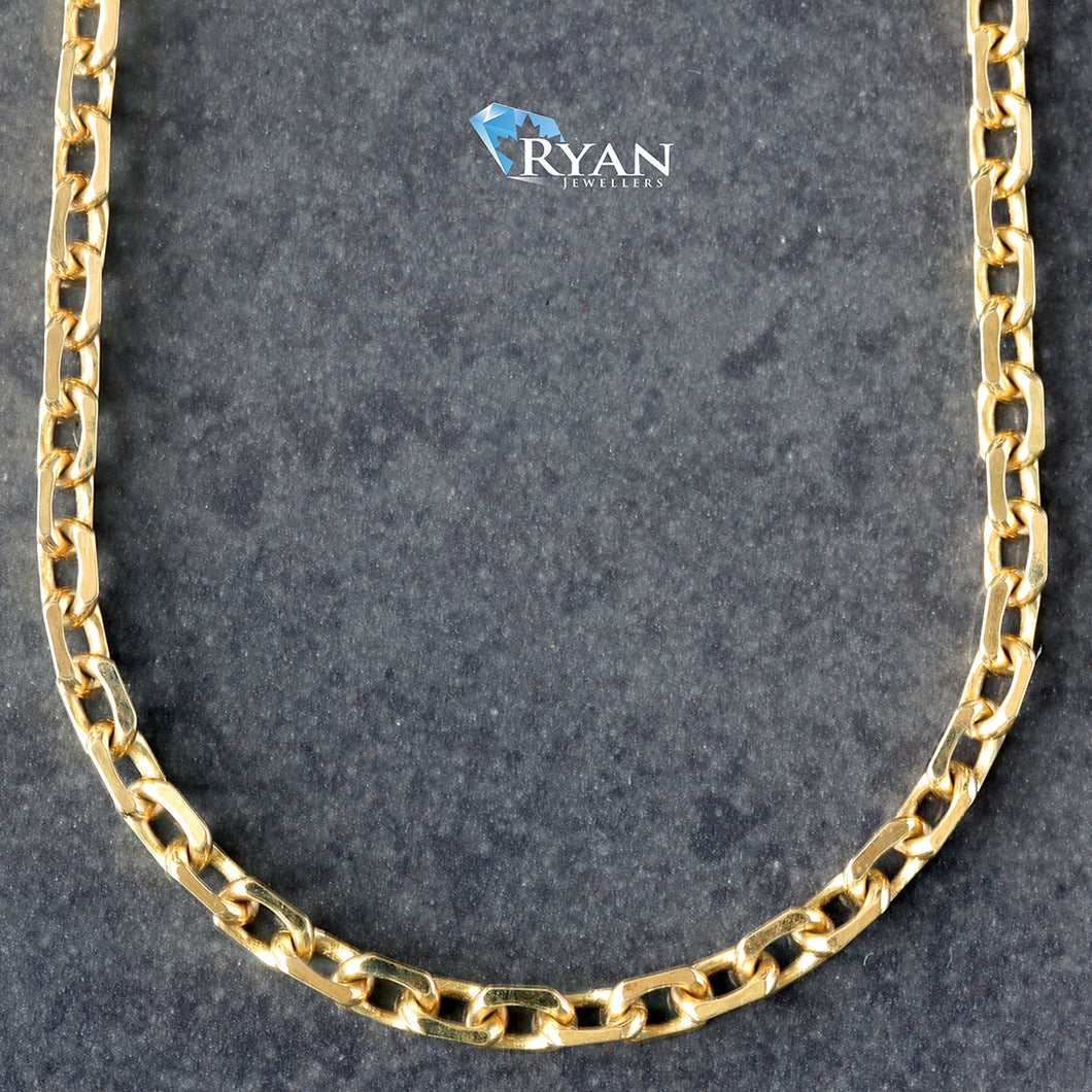 CHAIN GY 10K 24 INCH HERMES LINKS