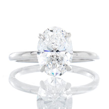 Load image into Gallery viewer, 2.11ctw Oval Solitaire Outter Hidden Halo Ring
