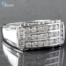 Load image into Gallery viewer, 1.00ctw Horizontal &amp; Vertical Channel Set Diamond Ring
