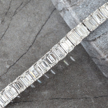 Load image into Gallery viewer, 14.50ctw Emerald Cut Diamond Tennis Bracelet
