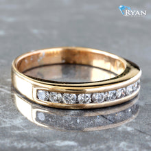 Load image into Gallery viewer, RING GY 10K ROUND DIAMOND TEN STONE CHANNEL SET DIAMOND BAND
