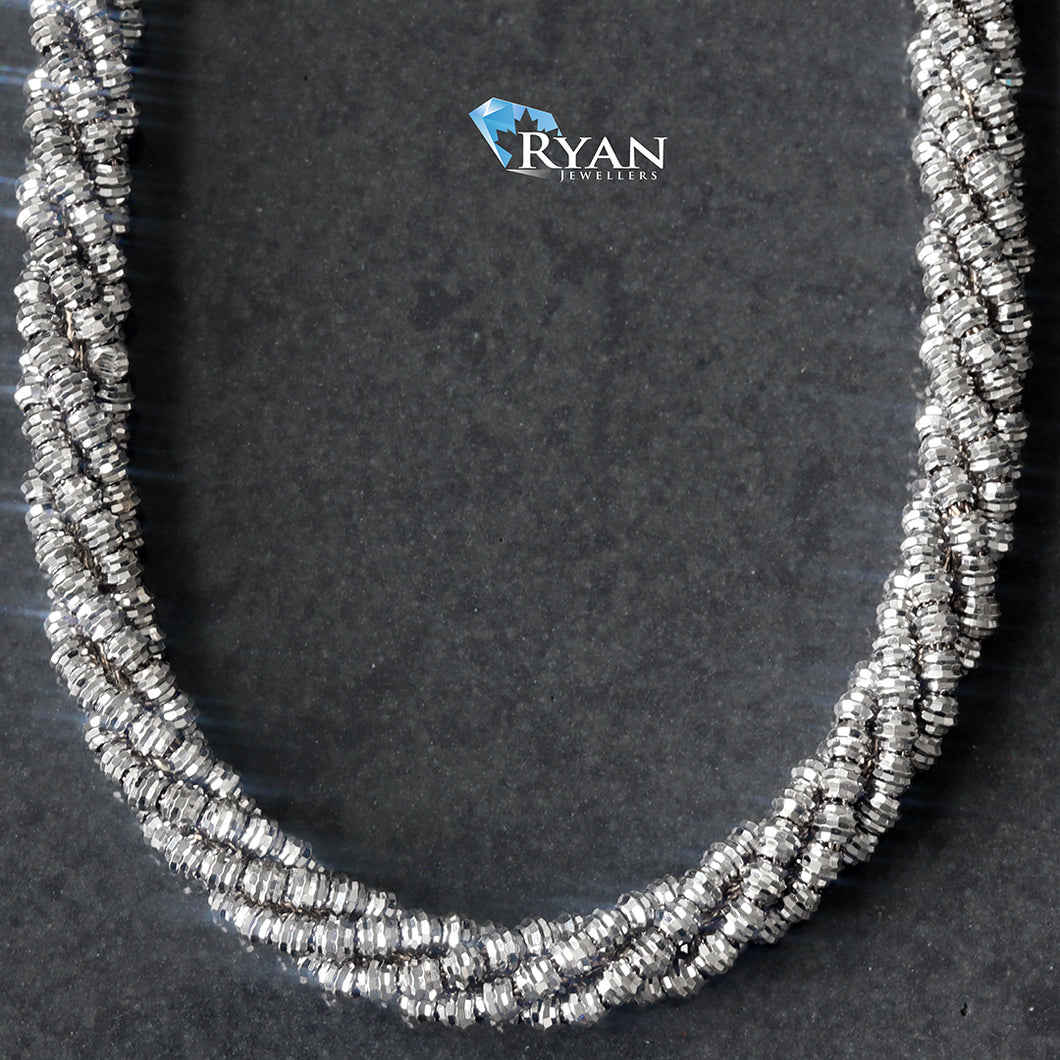 5mm Diamond Cut Spiral Moon Chain