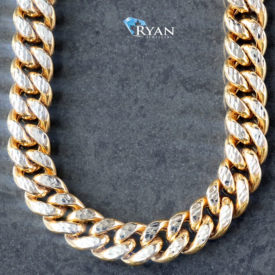 CHAIN GYW 10K 26 INCH DIAMOND CUT MIAMI CUBAN HOLLOW LINK