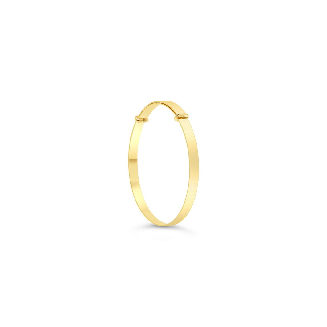 BANGLE GY 10K DIAMOND CUT ADJUSTABLE BANGLE