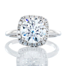 Load image into Gallery viewer, 2.29ctw Round Lab Solitaire Natural Cushion Diamond Halo
