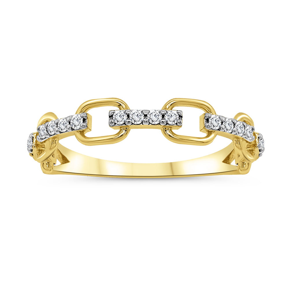 0.20ctw Alternating Chain Link and Diamond Bars