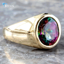 Load image into Gallery viewer, 5.00 Carat Oval Mystic Topaz Bezel Set Ring
