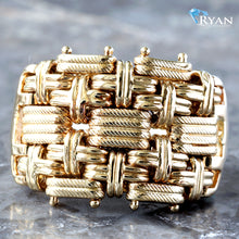 Load image into Gallery viewer, Large Italian Woven Basket Style Ring
