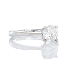 Load image into Gallery viewer, 1.01ct Round Brilliant Lab Diamond in Four Prong with High Polished Tapered Shoulders
