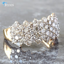 Load image into Gallery viewer, RING GY 10K 2.00CTW SEVEN ROW JAGGED SHARED PRONG SET BAND
