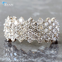 Load image into Gallery viewer, RING GY 10K 2.00CTW SEVEN ROW JAGGED SHARED PRONG SET BAND
