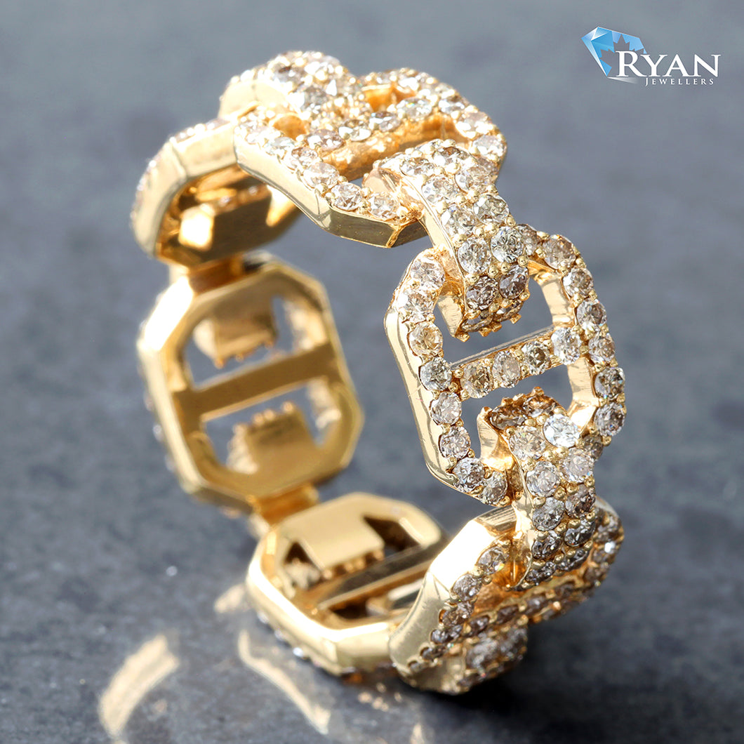 RING GY 10K 2.50CTW GUCCI DIAMOND ETERNITY BAND