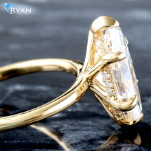 Load image into Gallery viewer, 3.13ctw Marquise Solitaire with Hidden Halo Ring
