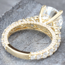 Load image into Gallery viewer, 5.30ctw Lab Created Diamond Engagement Ring with Graduated Diamond Shoulders

