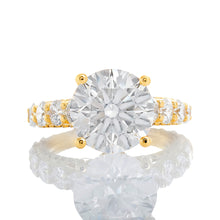 Load image into Gallery viewer, 5.30ctw Lab Created Diamond Engagement Ring with Graduated Diamond Shoulders
