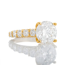 Load image into Gallery viewer, 5.30ctw Lab Created Diamond Engagement Ring with Graduated Diamond Shoulders
