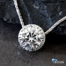 Load image into Gallery viewer, 1.62 Round Brilliant Cut Lab Created Solitaire with Round Halo
