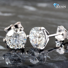 Load image into Gallery viewer, LAB EARRING GW 10K 0.50CTW ROUND BRILLIANT CUT THREE PRONG MARTINI STUDS
