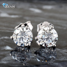 Load image into Gallery viewer, LAB EARRING GW 10K 0.50CTW ROUND BRILLIANT CUT THREE PRONG MARTINI STUDS
