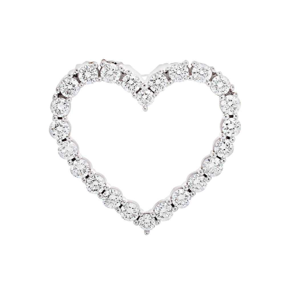 1.00cat Lab Diamond Open Heart Pendant