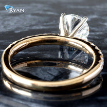 Load image into Gallery viewer, 1.40ctw Round Brilliant Solitaire with Pave Set Shoulders Ring
