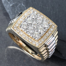 Load image into Gallery viewer, 1.05ctw Cushion Diamond Center with Border and Jubilee Watch Shoulders
