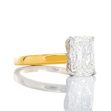 Load image into Gallery viewer, 2.12ctw Lab Created Radiant Solitaire with Hidden Diamond Halo
