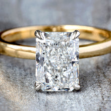 Load image into Gallery viewer, 2.12ctw Lab Created Radiant Solitaire with Hidden Diamond Halo
