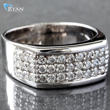 Load image into Gallery viewer, 0.75ctw Three Row Diamond Band
