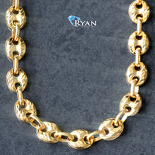 Load image into Gallery viewer, 6.50mm Diamond Cut Hollow Coffe Puff LINKS Chain
