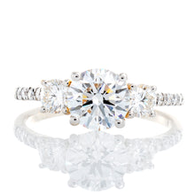 Load image into Gallery viewer, 1.50ctw Round Brilliant Past Present Future Lab Created Diamond Ring
