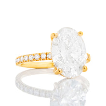 Load image into Gallery viewer, 3.99ctw Lab Created Oval Diamond Engagement Ring
