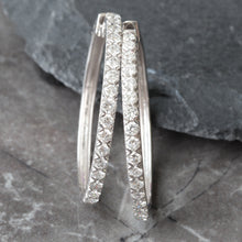 Load image into Gallery viewer, 2.00ctw Lab Created Diamond Large Pave Set Hoops
