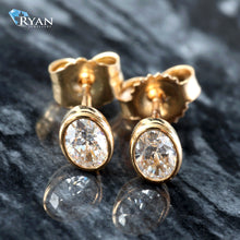 Load image into Gallery viewer, 0.32ctw Oval Bezel Set Studs
