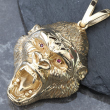 Load image into Gallery viewer, Large Roaring Gorilla Pendant
